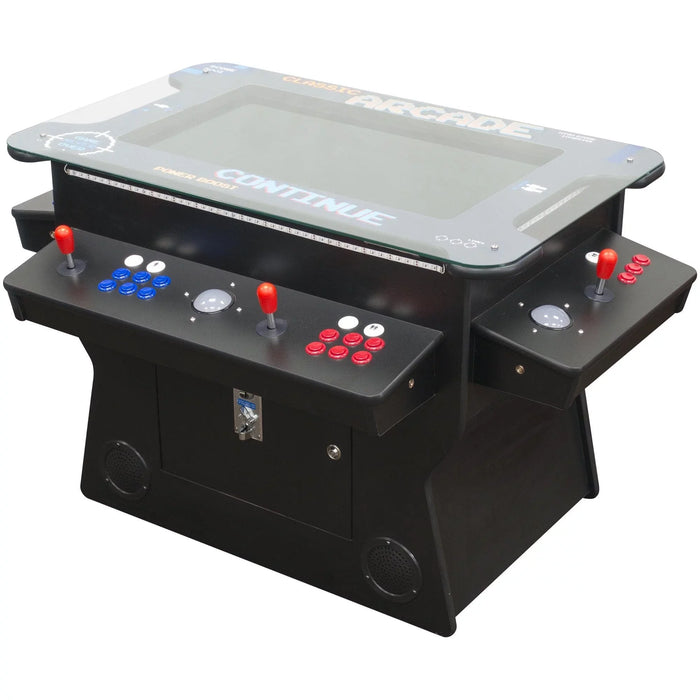 2P 32" TILT Screen Cocktail Arcade with Trackballs - LED Lights Off