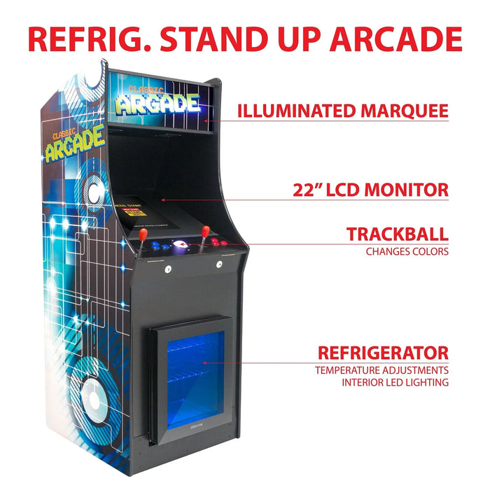 Creative Arcades 2P Stand Up Arcade with Built In Refrigerator