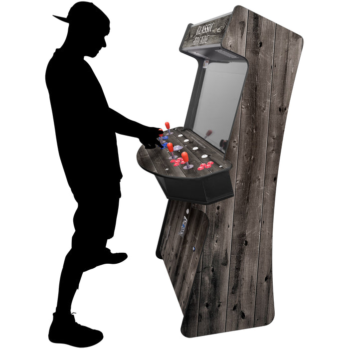 Creative Arcades | 4P Slim Stand-up Arcade Machine | Street Fighter | MK | Golden Tee | Galaga etc