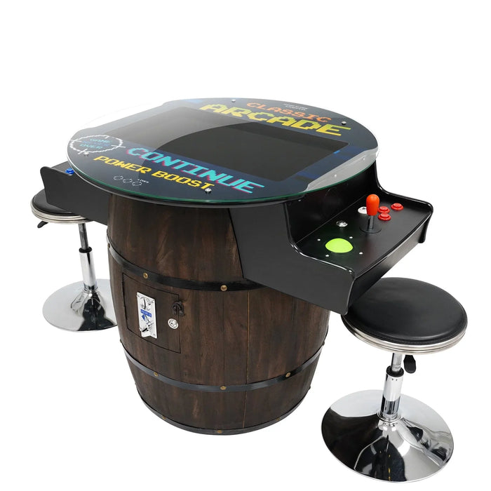 Creative Arcades | Whisky or Wine Barrel Cocktail Arcade Machine | 26" | Pac-man | Galaga| Ms Pacman