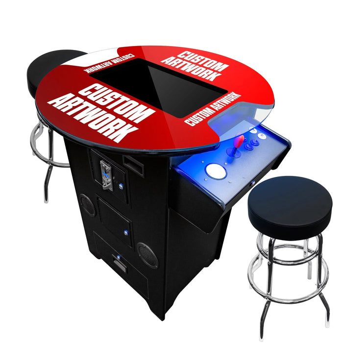 Creative Arcades 2P Tall Round Pub Arcade with Trackballs - Custom Artwork