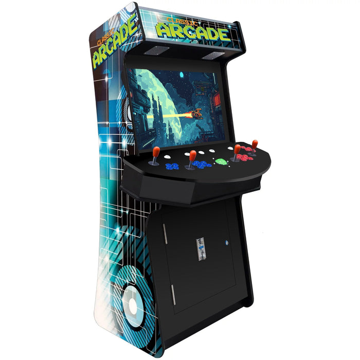 4-Player Slim Stand-Up Arcade Machine with classic games