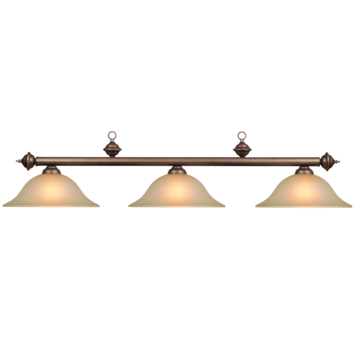 RAM Game Room | 60"| 3-Light Billiard Fixture| Oil-Rubbed Bronze Finish