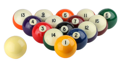 Aramith Monarch Pool Ball Set with Vibrant colors and a durable finish.