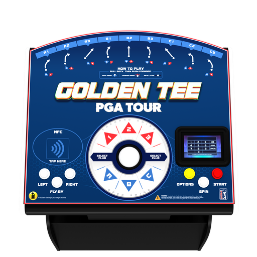 Incredible Technologies | Golden Tee PGA TOUR Showpiece Pro | Optional TV Stand - GameRoomMasters