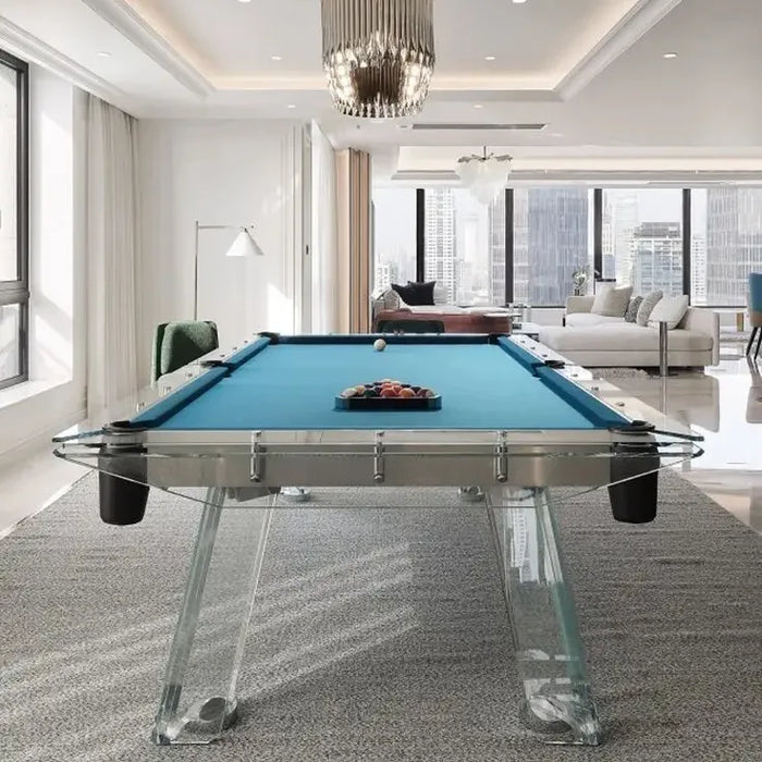 White Billiards | Glass pool table | The Skylar Modern Slate | Pool Table | Glass Luxury