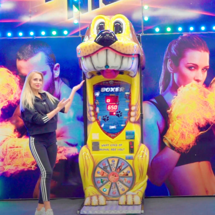 Kalkomat | Boxer Dog Punching Game Machine