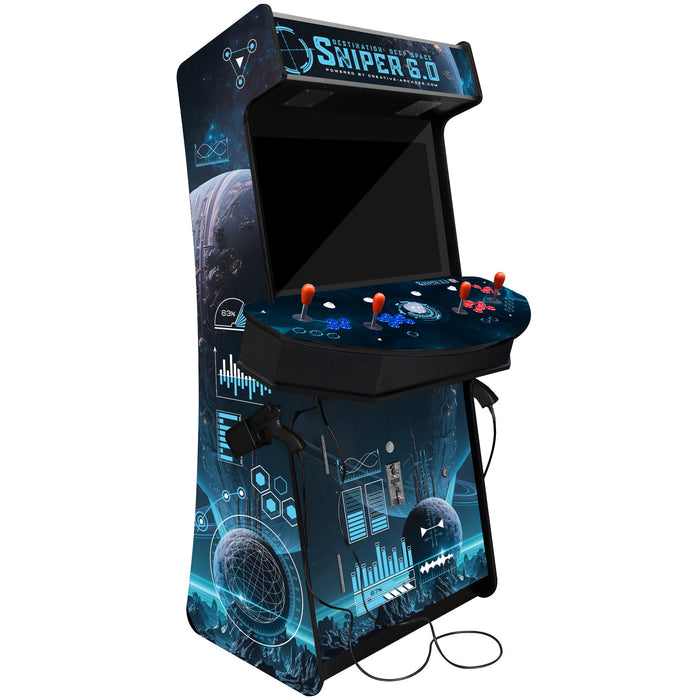 Creative Arcades | 4P Slim Cabinet Sniper 6.0 Stand-Up Arcade | with 2 Light Blasters | SF | MK etc