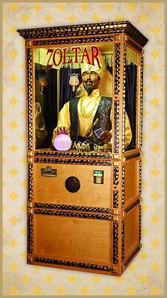 Zoltar Deluxe_ Animated Fortune teller machine with interactive movements