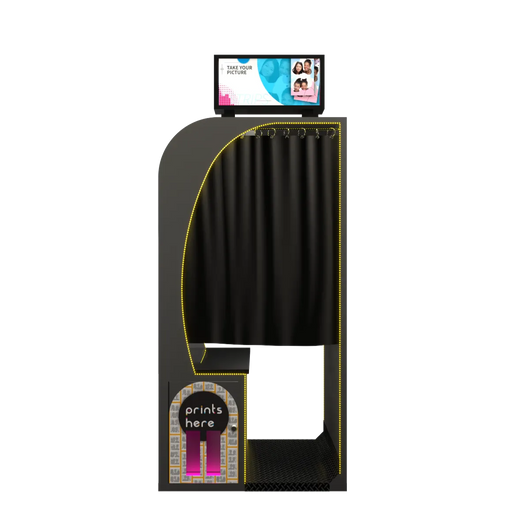 Apple Industries Face Place Sapphire Photo Booth - Vintage-style photo booth with modern features and ideal for bars