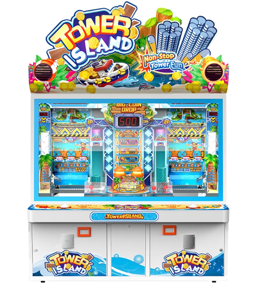 Bandai Namco | Tower Island | Coin Pusher | Arcade Redemption Game | 2 Player