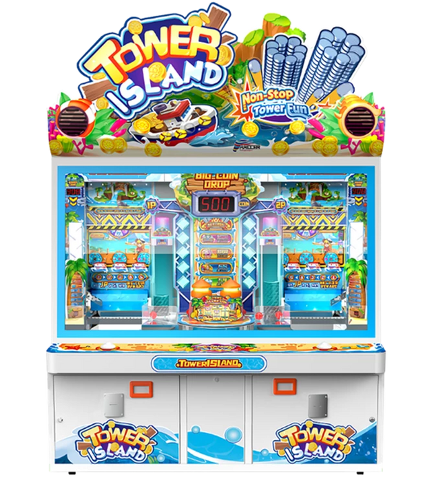 Bandai Namco | Tower Island | Coin Pusher | Arcade Redemption Game | 2 Player