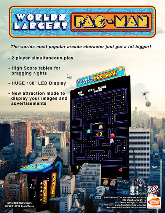 Bandai Namco | World's Largest Pac - Man Arcade Game