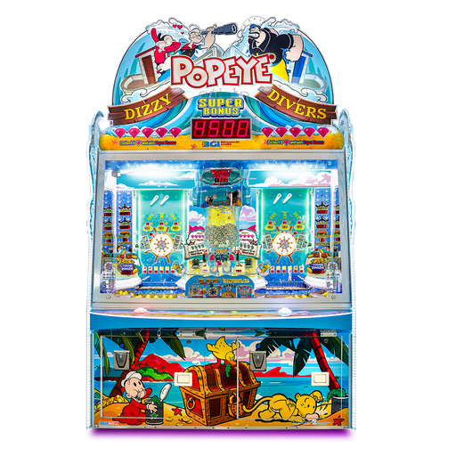 Benchmark | Popeye Dizzy Divers |Coin Pusher| Two - Player