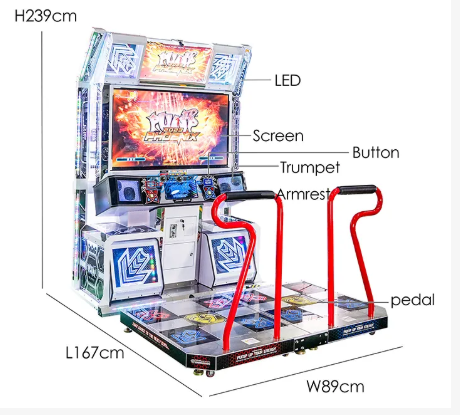 Dance Battle Pump It Up Dance Game Machine