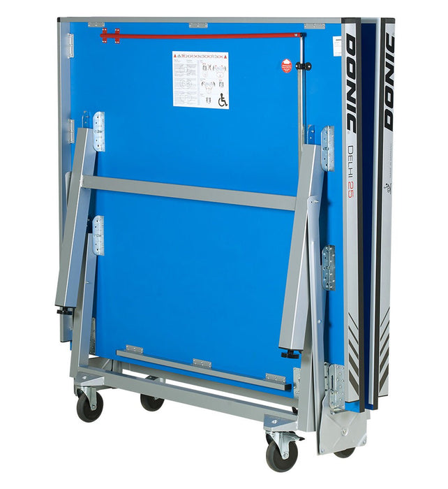 Donic | Delhi 25 Table Tennis Table | Blue | 25mm top | Indoor | Foldable | ITTF Approved