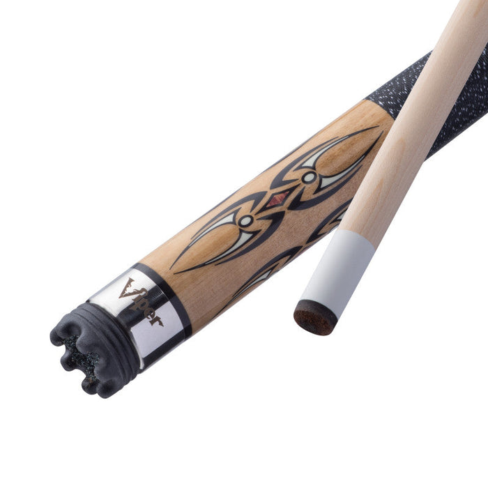 Viper Sinister Black and White Wrap with Brown Stain Billiard/Pool Cue Stick 21 Ounce