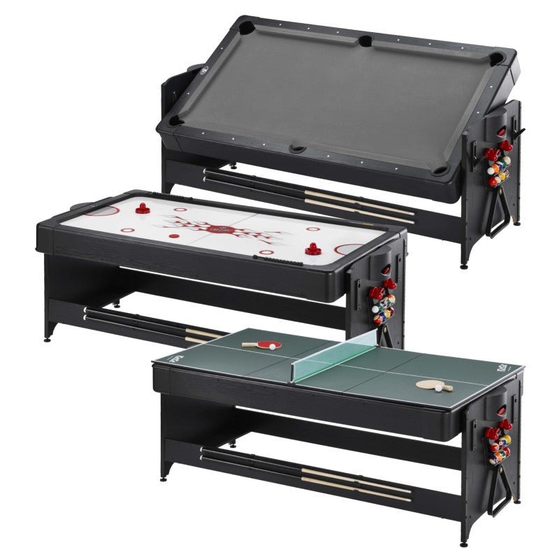 Fat cat billiards | 3 - in - 1 | Grey | 7' Pockey™ Multi - Game Table