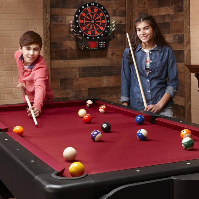 Fat Cat Original 3 - in - 1 Burgundy 7' Pockey™ Multi - Game Table