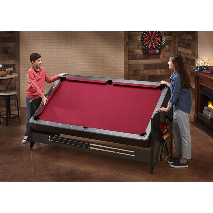 Fat Cat Original 3 - in - 1 Burgundy 7' Pockey™ Multi - Game Table
