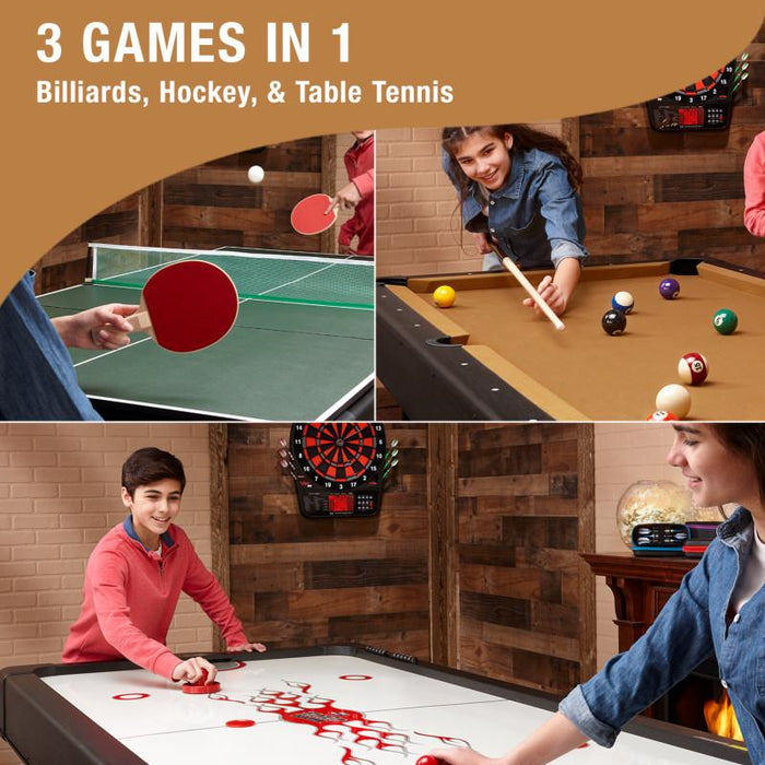Fat Cat Original 3 - in - 1 Tan 7' Pockey™ Multi - Game Table