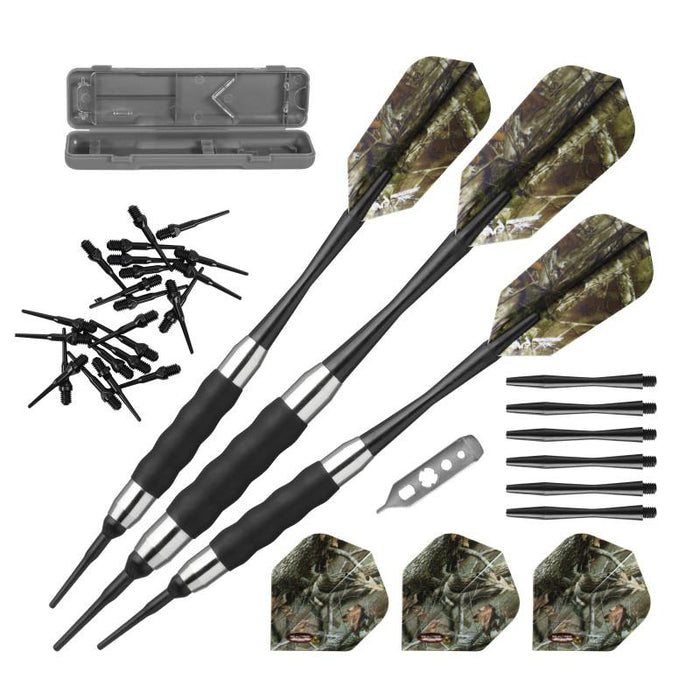 Fat Cat Realtree Xtra Soft Tip Darts 16gm, Viper Realtree Hardwoods HD Junior Cue, and Viper Realtree Hardwoods HD Soft Cue Case
