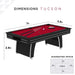 Fat Cat Tucson 7' Pool Table with Red Playing Surface