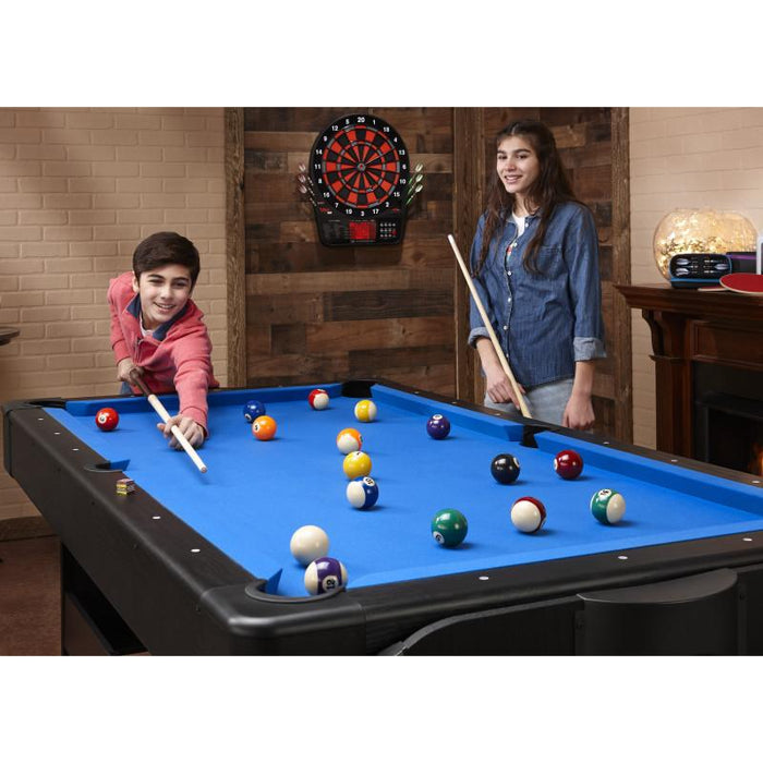 Fat Cats Billiards | 3 - in - 1 Blue 7' Pockey™ Multi - Game Table