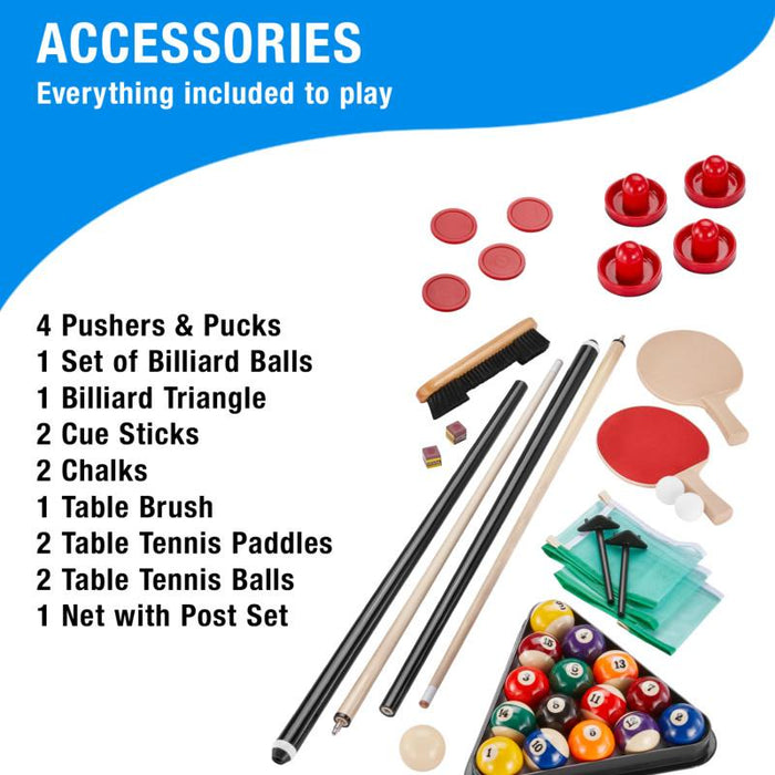 Fat Cats Billiards | 3 - in - 1 Blue 7' Pockey™ Multi - Game Table