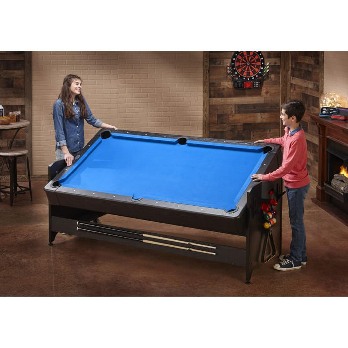 Fat Cats Billiards | 3 - in - 1 Blue 7' Pockey™ Multi - Game Table
