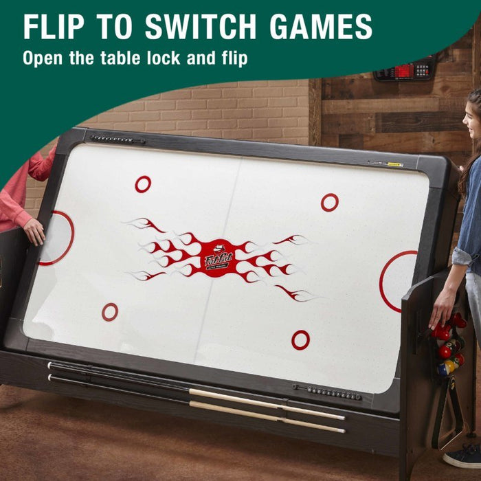 Fat Cats Billiards | 3 - in - 1 | Green | 7' Pockey™| Multi - Game Table