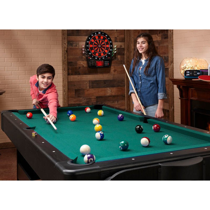 Fat Cats Billiards | 3 - in - 1 | Green | 7' Pockey™| Multi - Game Table