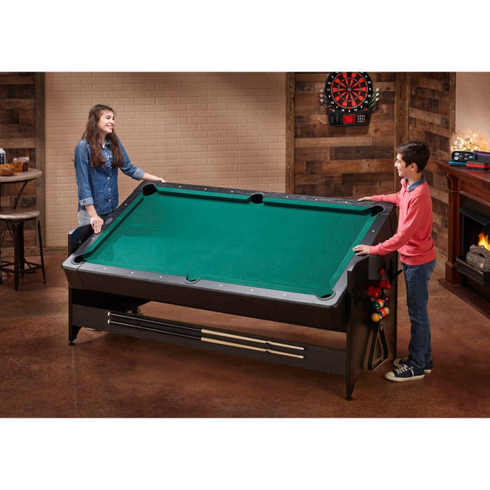 Fat Cats Billiards | 3 - in - 1 | Green | 7' Pockey™| Multi - Game Table