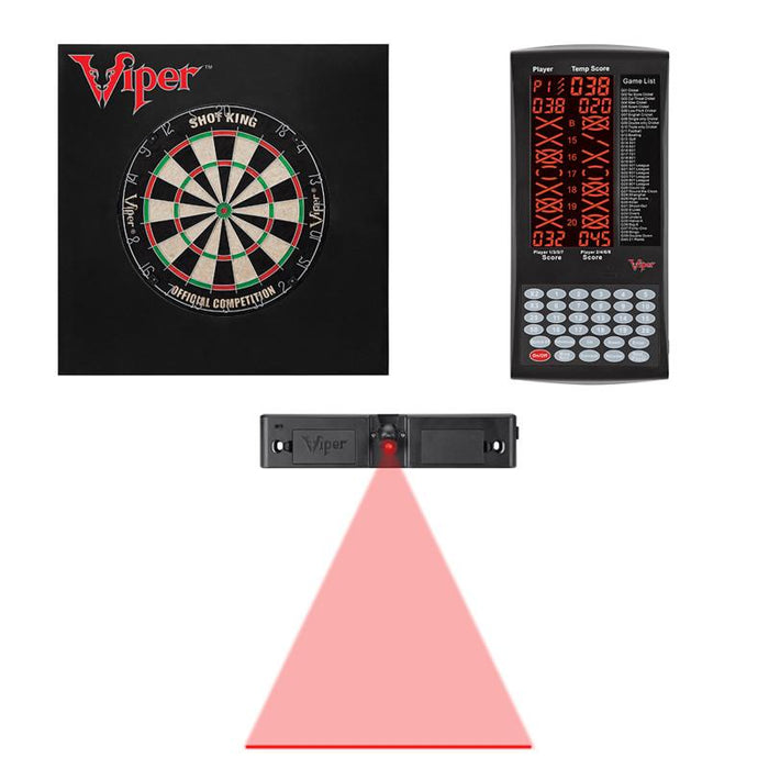 Viper | Shot King Bristle Dartboard | ProScore, and Laser Line and Wall Defender