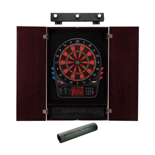 Viper 800 Electronic Dartboard, Metropolitan Mahogany Cabinet, Dart Mat & Shadow Buster Dartboard Light Bundle Darts Viper 