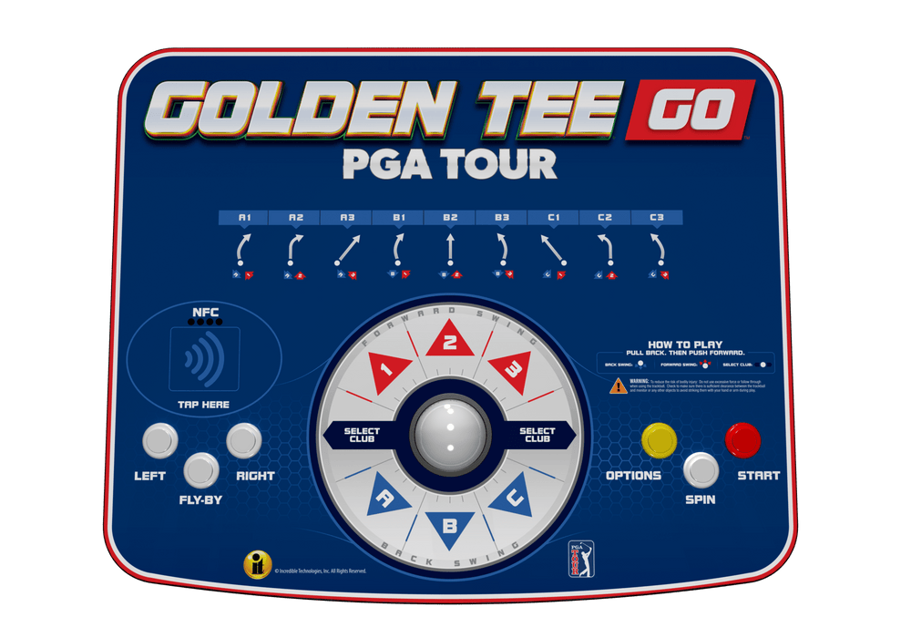 Incredible Technologies | Golden Tee GO PGA TOUR Edition | Lightweight | Optional GO Stand