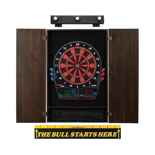 Viper Orion Electronic Dartboard, Metropolitan Espresso Cabinet, Throw Line Marker & Shadow Buster Dartboard Light Bundle Darts Viper 