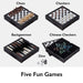 Mainstreet Classics 5 - in - 1 Broadway Game Combo Set
