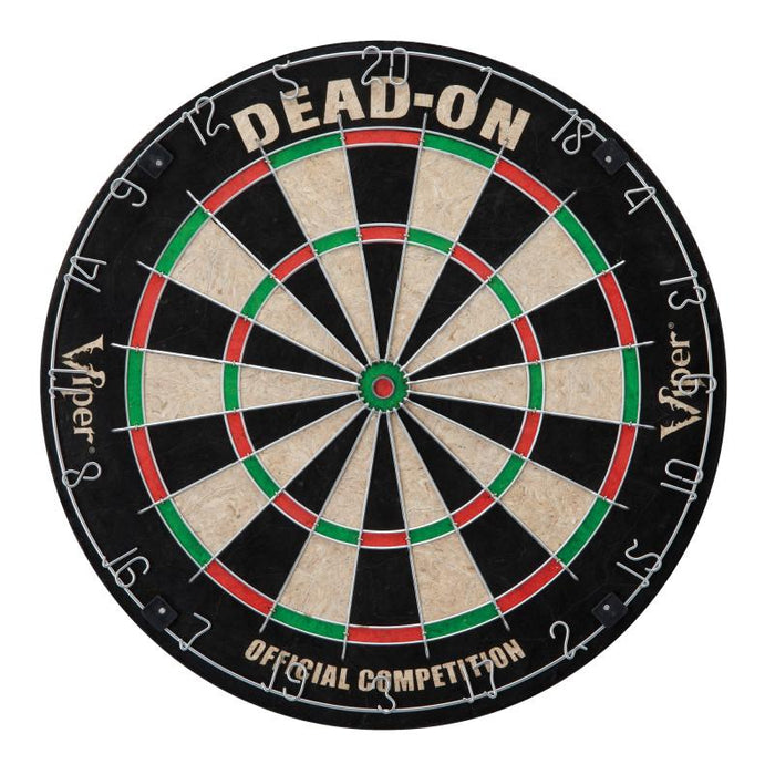 Viper Dead On Sisal Dartboard, Metropolitan Cinnamon Cabinet, Shadow Buster Dartboard Lights & "The Bull Starts Here" Throw Line Marker Darts Viper 