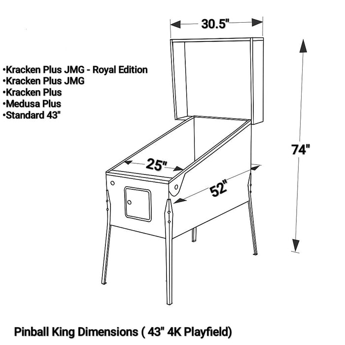 Pinball King | Kracken Plus JMG | 43 - inch 4K Playfield | Virtual Pinball Machine