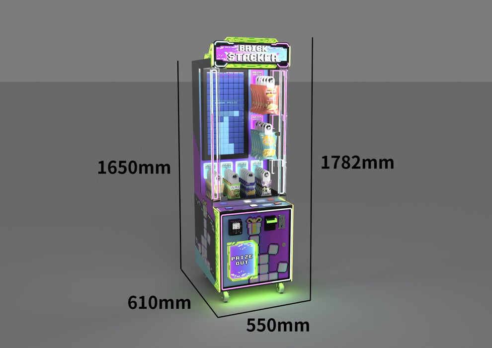 Pipeline Games | Brick Attack Mini | 24" | Prize Game | Metal Cabinet