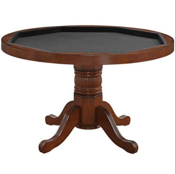RAM Game Room | 48" 2 - in - 1 | Round | Poker Table | 4 - 6 Players | Cup Holders