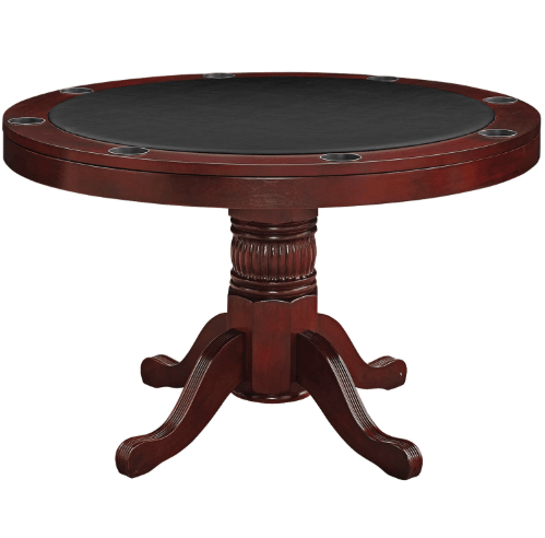 RAM Game Room | 48" 2 - in - 1 | Round | Poker Table | 4 - 6 Players | Cup Holders