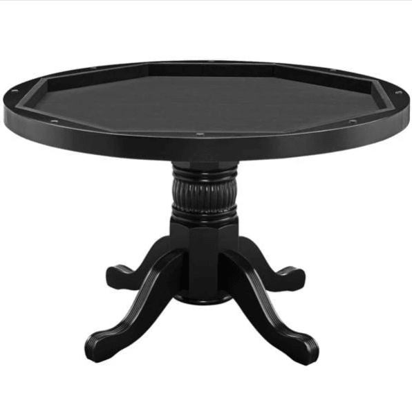 RAM Game Room | 48" 2 - in - 1 | Round | Poker Table | 4 - 6 Players | Cup Holders