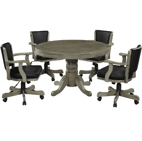 RAM Game Room | 48" 2 - in - 1 | Round | Poker Table | 4 - 6 Players | Cup Holders