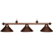 RAM Game Room | 54" | Metal Cone Shades | Suspension Chains | 3 - Light Billiard Fixture