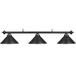 RAM Game Room | 54" | Metal Cone Shades | Suspension Chains | 3 - Light Billiard Fixture