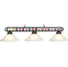 RAM Game Room | 56" | Billiard Balls Design | Metal Bar Frame | 3 - Shade Light Fixture