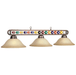 RAM Game Room | 56" | Billiard Balls Design | Metal Bar Frame | 3 - Shade Light Fixture
