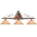 RAM Game Room | 56" - Billiard Balls in Rack | Amber Glass Shades | 3 - Shade Light Fixture